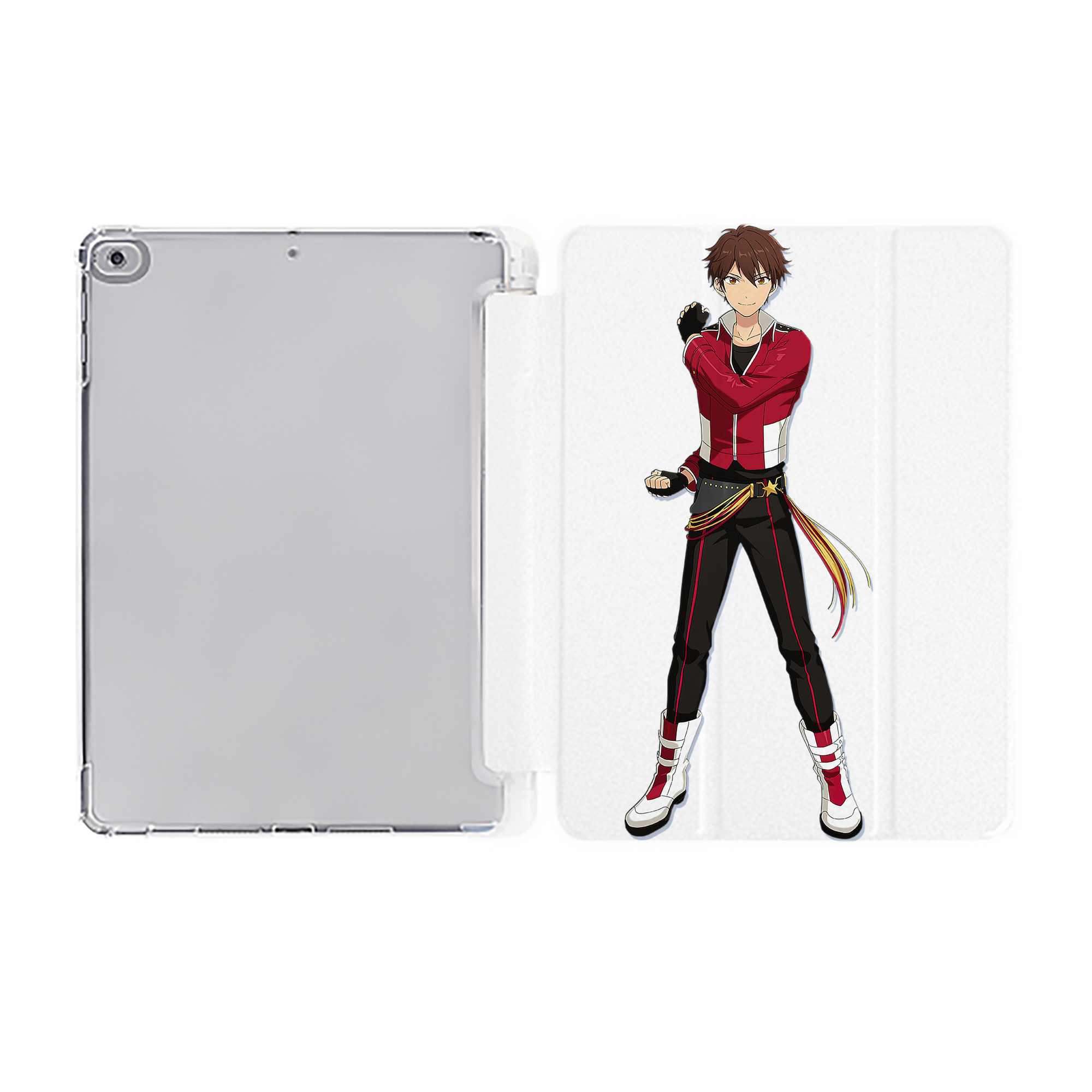 （画像用） あんさんぶるスターズ! Ensemble Stars IPad ケース ペン収納付き 三つ折りスタンド PUレザー×シリコン 対応機種9.5/10.5/10.9インチ